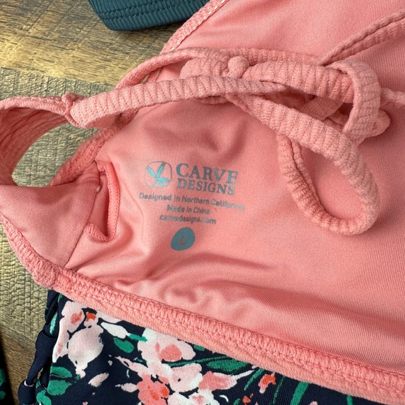 Carve Designs Bikini Bundle Swimsuit Set Size Large Floral Print - Picture 5 of 7